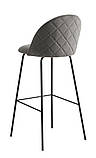 Стілець барний сірий вельв/чорний buuba, фото 3