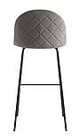 Стілець барний сірий вельв/чорний buuba, фото 4