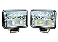 Комплект світлодіодних фар 12-24V 78W 6000K (11х10х6, 5см) LED (лід) фари прямокутні на авто, трактор, мото.