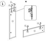 Дзеркало біле вузьке  нависне 127см  buuba, фото 3