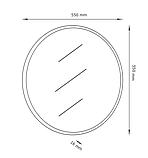 Дзеркало біле кругле 55 см buuba, фото 5