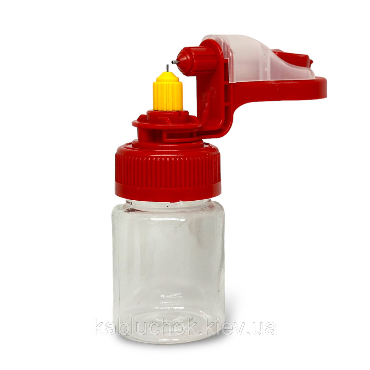 Розпилювач фарби аерограф 0.5 мм із флаконом 50 мл для балона з повітрям, фото 1