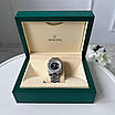 Елегантний наручний годинник Rolex 36 mm Day — Date Black Silver Diamond, фото 3