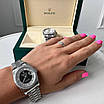 Елегантний наручний годинник Rolex 36 mm Day — Date Black Silver Diamond, фото 4