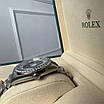 Елегантний наручний годинник Rolex 36 mm Day — Date Black Silver Diamond, фото 7