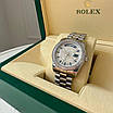 Годинник наручний Rolex 36 mm Day — Date Silver Diamond, фото 10