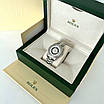 Годинник наручний Rolex 36 mm Day — Date Black Silver Diamon преміального ААА класу, фото 3
