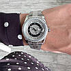 Годинник наручний Rolex 36 mm Day — Date Black Silver Diamon преміального ААА класу, фото 6