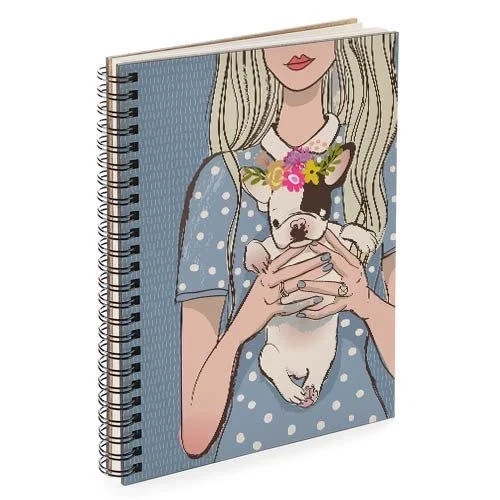 Скетчбук Дівчина та мопс 18x21 см (BDP_DOG001)