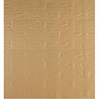 Самоклеюча 3D панель під бежеву катеринославську цеглу в рулоні 3080x700x3мм, фото 8