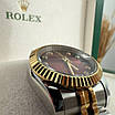 Годинник наручний Rolex 28 mm Datejust gold silver Diamond Red преміального ААА класу, фото 3
