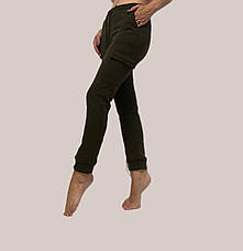 Теплі штани з карманами мод. 0125 хакі, фото 3