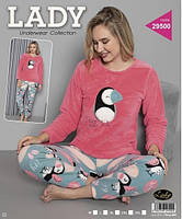 Пижама женская теплая велсофт LADY LINGERIE Турция 29500