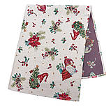 Доріжка раннер на стіл Новорічна 37x100 см., гобелен, фото 5