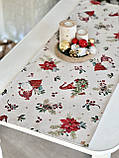 Доріжка раннер на стіл Новорічна 37x100 см., гобелен, фото 3
