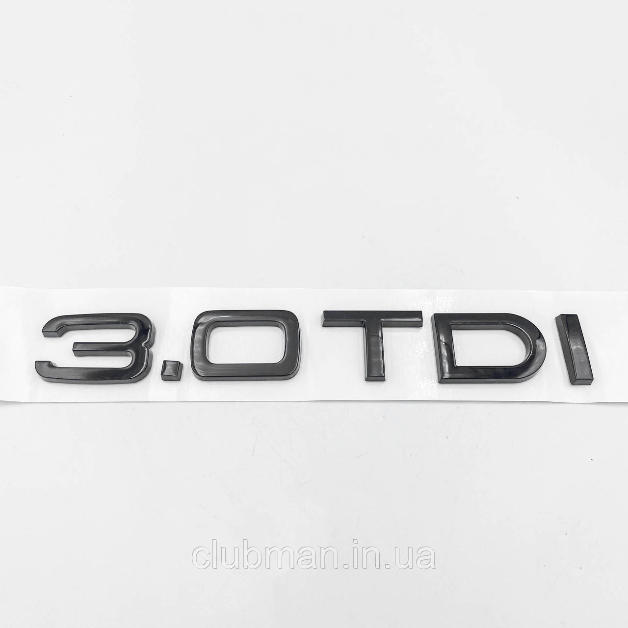 Емблема наклейка на кришку багажника 3.0 TDI AUDI (Ауді) 16,5 x 2,3 см Чорна