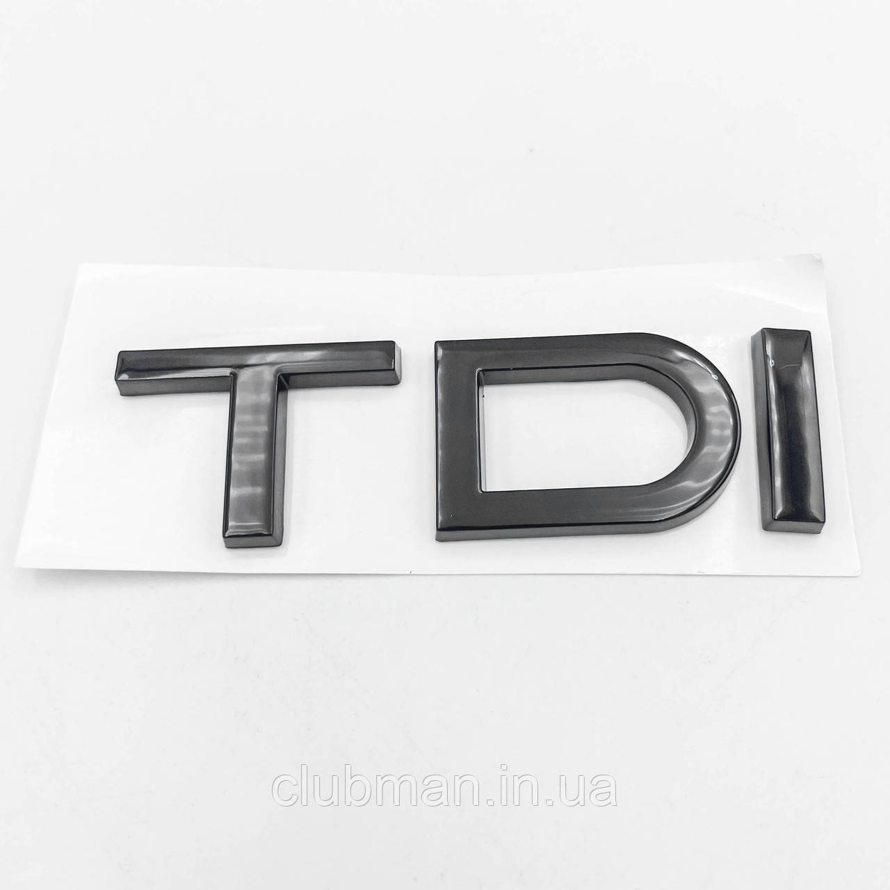 Емблема наклейка на кришку багажника TDI AUDI (Ауді) 7,5 x 2,3 см Чорний глянець
