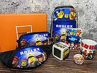 Набор подарок Roblox Роблокс "orangeBOX" Роблокс рюкзак, бананка, Roblox часы, пенал