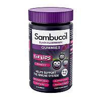 Детские Витамины для иммунитета Kids Gummies + Vitamin C (30 gummies), Sambucol sexx.com.ua