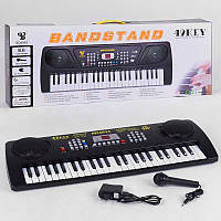 Дитяче піаніно-синтезатор SD 4915 з мікрофоном, 49 клавіш, від мережі 220 V і від батарейок, 2 LED-дисплей