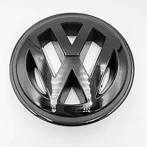Емблема передня VW 150мм GOLF 5 Variant, JETTA 5, PASSAT B6, PASSAT CC, TOURAN 1 - Чорний Глянець (1K5853600), фото 1