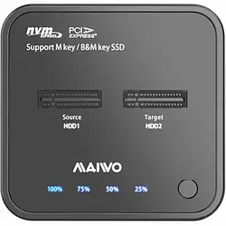 Док-станція Maiwo K3016P 2*NVMe M.2 SSD Key M/B+M USB 3.1 Gen2 Type-C