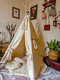 Вігвам дитячий Ніжність, розмір 120х120х145, фото 4