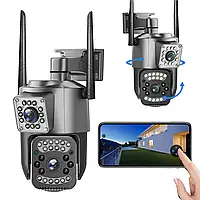 Уличная камера видеонаблюдения 4G, 4 Мп, SC03 / Поворотная камера наружного наблюдения / IP камера