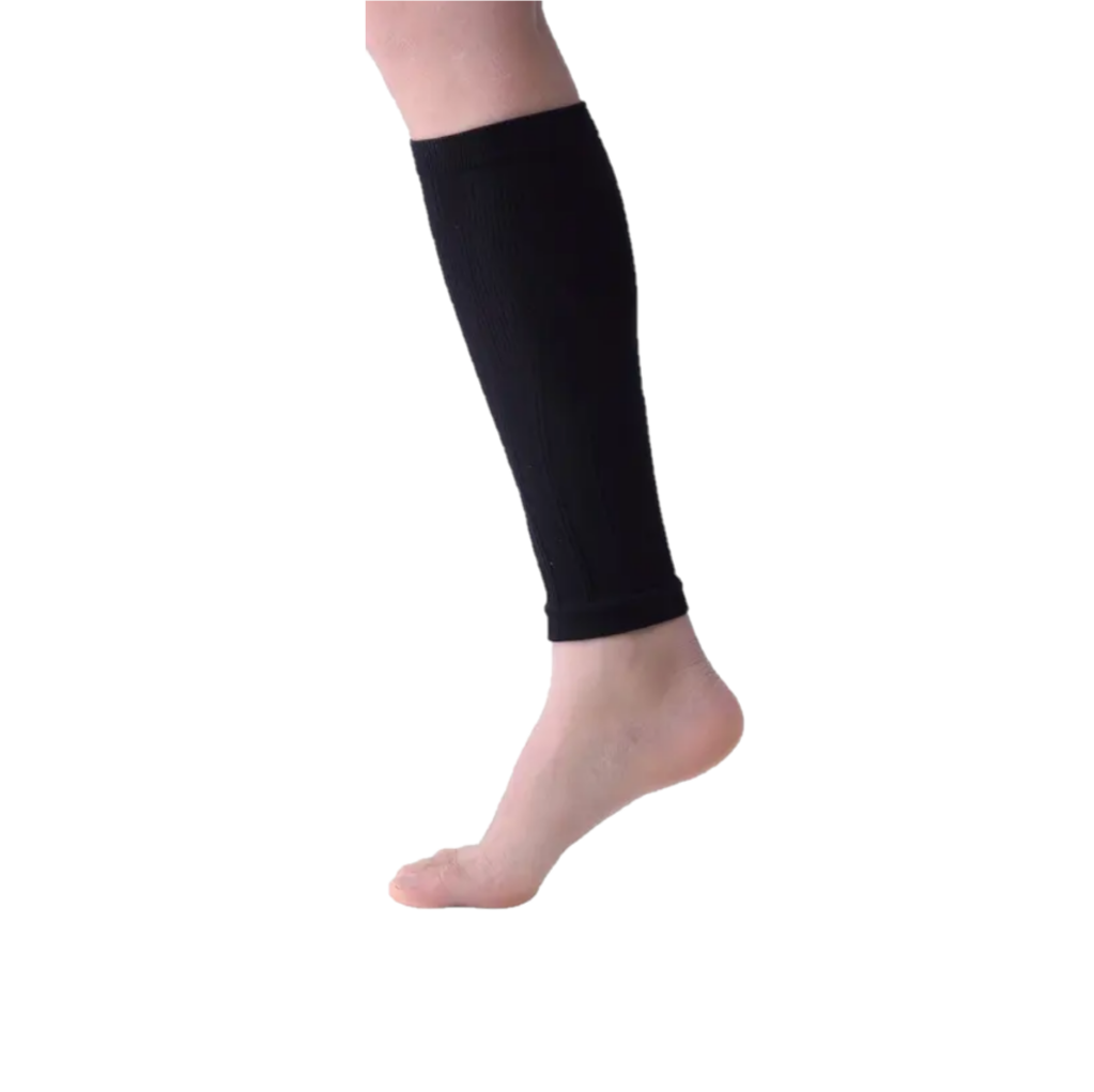 Компресійна захисна пов'язка на гомілку «Low protect» чорна середній ступінь стиснення (1 шт.), фото 1