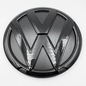 Задня емблема VW (Фольцваген) 130мм T5, T6, Caddy - Чорний (7H0 853 630 A), фото 1