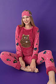 Піжама жіноча махрова оптом (M-XXL) Туреччина -111490