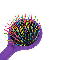 Расческа-щетка Salon Professional 8702 фиолетовая цветные зубцы