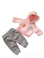 Одежда для куклы Беби Бона / Baby Born 40-43 см набор Белка худи штаны розовый 8701