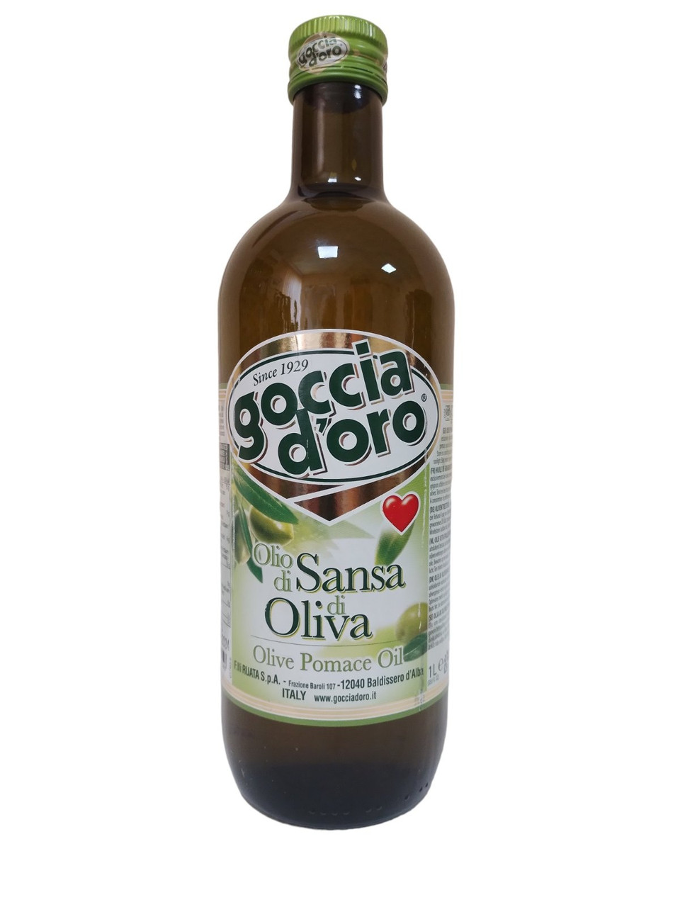 Оливкова Олія Olio di Sansa di Oliva Goccia Doro - 1 л (Італія) - Оригінал