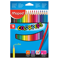 Карандаши цветные Maped Color Peps Classic 18 цв. (MP.183218) - Вища Якість та Гарантія!