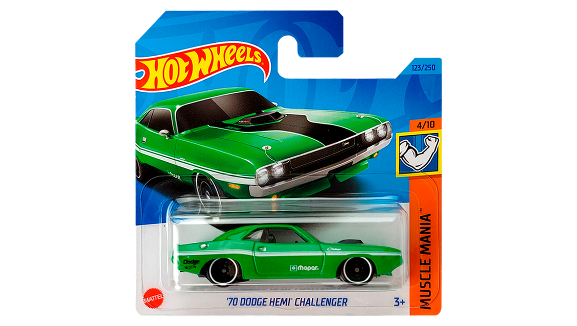 Машинка Базовая Hot Wheels '70 Dodge Hemi Challenger Muscle Mania 1:64 HKJ55 Green 1шт (ID#-8387531780906053788), цена: 173 ₴, купить на Prom.ua Машинка Базовая Hot Wheels '70 Dodge Hemi Challenger Muscle Mania 1:64 HKJ55 Green 1шт (ID#-8387531780906053788), цена: 173 ₴, купить на Prom.ua