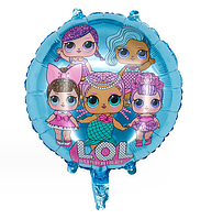 Фольгована куля "Ляльки Лол бірюза" (Китай)