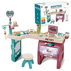 Дитячий набір доктора (столик 90х47х77 см, стілець, 28 предметів, інструменти, ліки, світло, звук, в коробці), 660-85