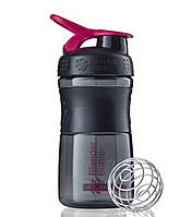 Шейкер спортивный для воды спортивная бутылка для спортсменов BlenderBottle SportMixer 20oz/590ml Black/Plum