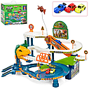Дитячий ігровий паркінг з музикою 2022-17  спуск з 3 машинками Динозавр, фото 9