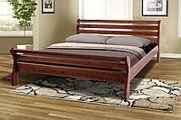 Ліжко дерев'яне Ретро-2 масив дерева сосна колір Горіх темний 160х200 см (Мікс-Мебель ТМ)
