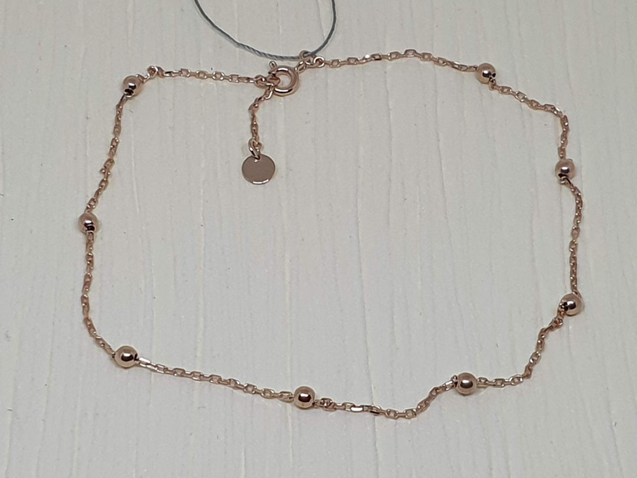 Золотий браслет на ногу. 300008 25