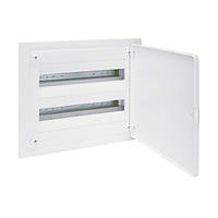 Щит вбудований Hager Golf на 36 модулів 2х18 з білими дверцятами (VF218PD)