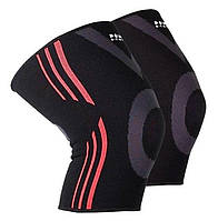 Наколенники спортивные эластичные наколенные бандажи для спорта Power System PS-6021 Evo Black/Orange пара M