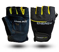 Перчатки для фитнеса спортивные тренировочные для тренажерного зала PowerPlay 9058 черно-желтый M DM-11