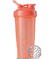 Шейкер спортивный с пружиной для спортивного питания BlenderBottle Classic Loop 28oz/820ml Coral GL-55