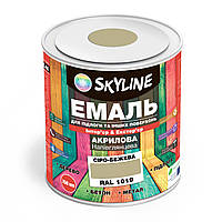 Эмаль, краска для пола акрил-полиуретановая полуглянцевая Skyline 0.75 л Серо-бежевый RAL 1019