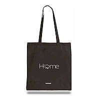 Екошопер сумка тканинна практична з довгими ручками BookOpt BK4003 Home чорний VA-33
