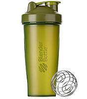 Шейкер спортивный с пружиной для спортивного питания BlenderBottle Classic 28oz/820ml Moss Green VA-33