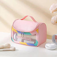 Женская водонепроницаемая красочная сумка-косметичка WASHBAG розовый кейс для аксессуаров, дорожная сумочка